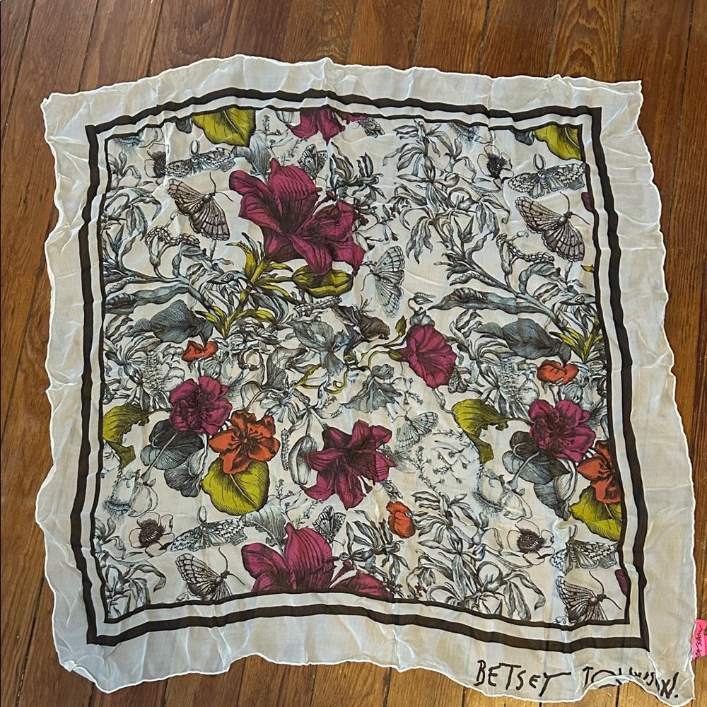 Betsey Johnson Multicolor Floral Scarf